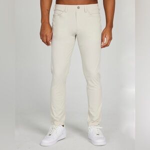 Redvanly Men’s Beige Kent Pull On Golf Trouser Pants Size Large Athleisure READ